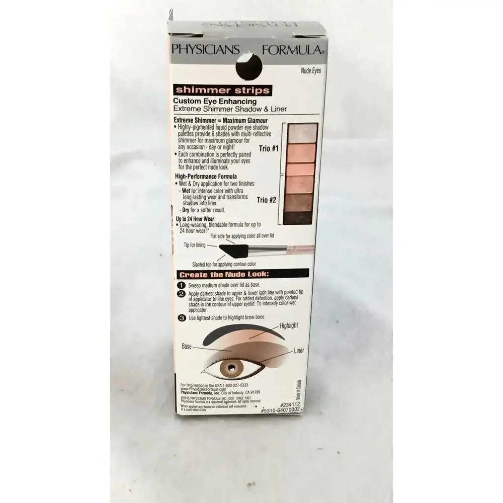 Physician's Formula Gold Nude Shimmer Strips Enhancing Eye Shadow Liner Palette